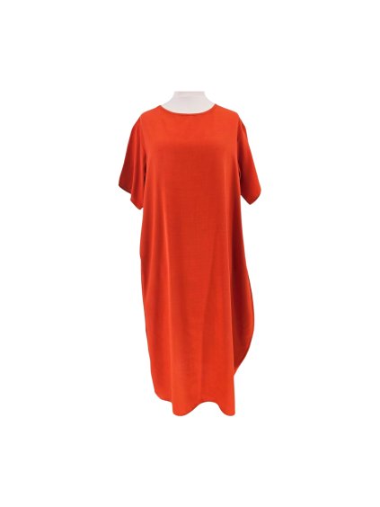 cihlové jednoduché šaty EMERY ROSE