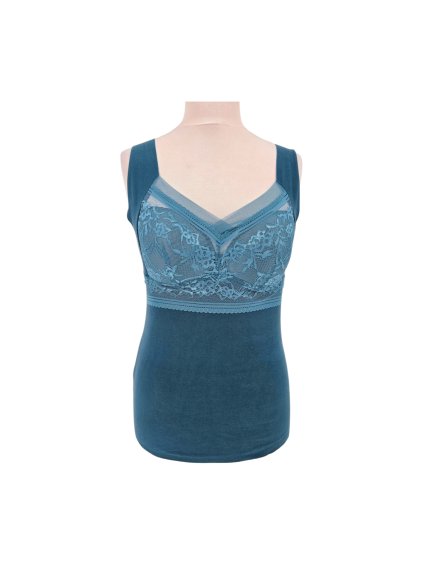 teplejší petrolejové tílko s vycpávkami