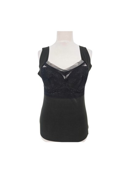 teplejší černé tílko s vycpávkami