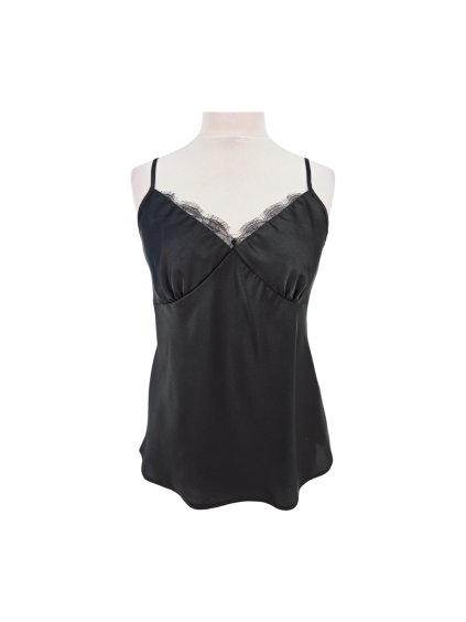 černý saténový top PRIMARK