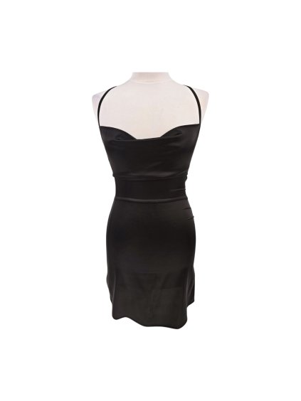 saténové šaty se šněrováním PARISIAN