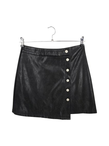 černá koženková sukně