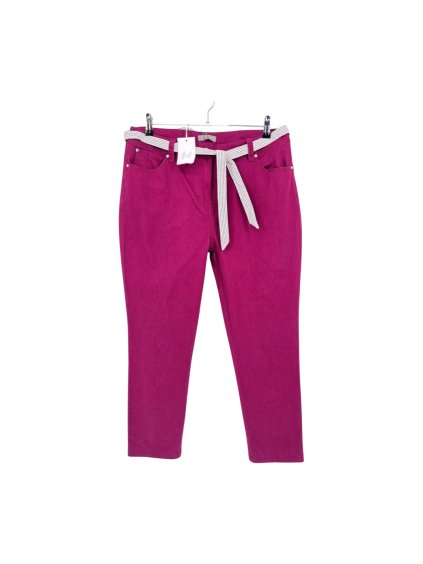fialové bavlněné kalhoty   FIRST AVENUE