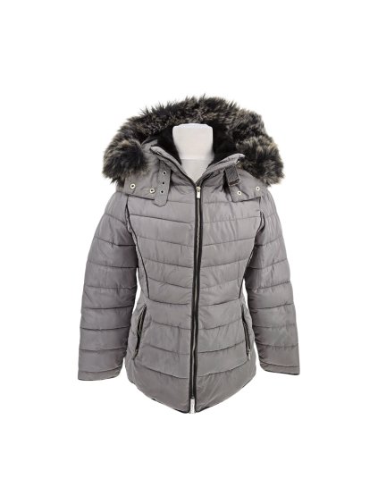 teplá šedá bunda NEW LOOK