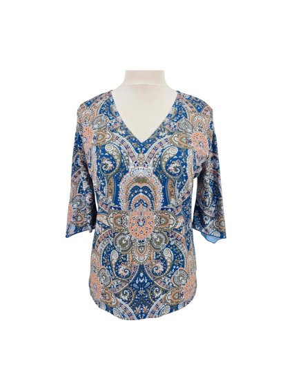 pružná modrá vzorovaná halenka MARIA & GABRIELE