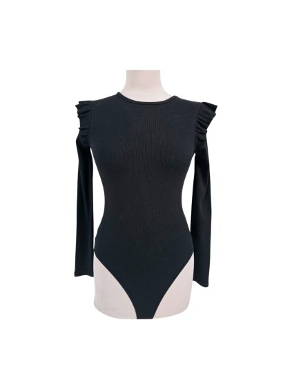 černé pružné žebrované body