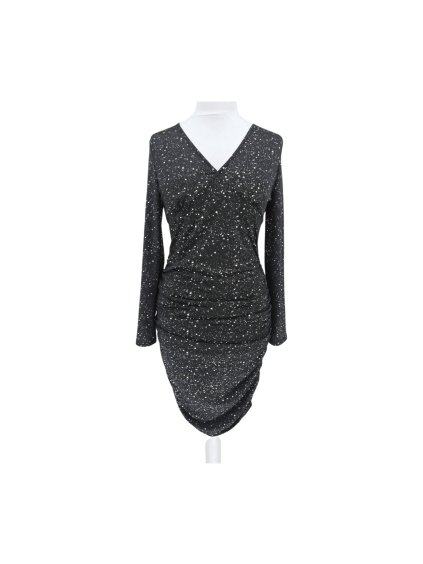 pružné černé šaty  SHEIN