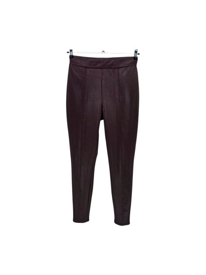 vínové koženkové legíny PAPAYA