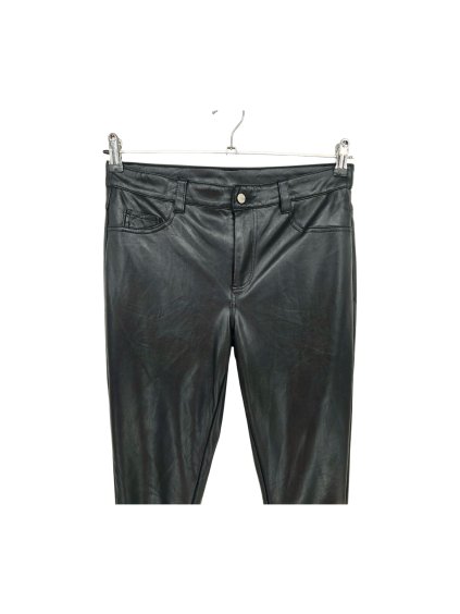 černé koženkové kalhoty  ONLY