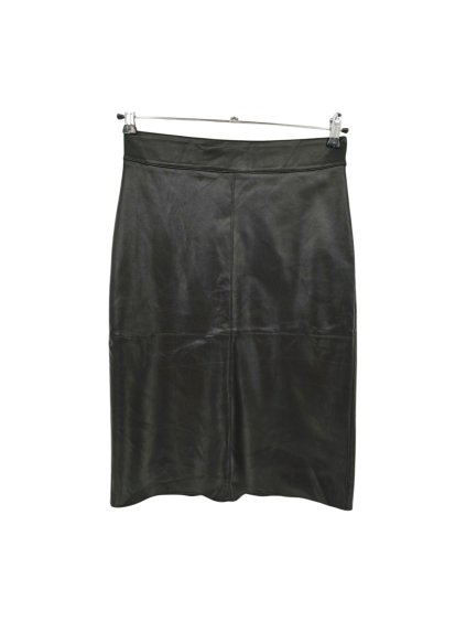 černá koženková midi sukně  DOROTHY PERKINS