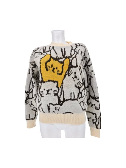 teplý svetr s kočkou CIDER