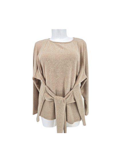 hnědobéžový  teplejší top se zavazováním CAPSULE
