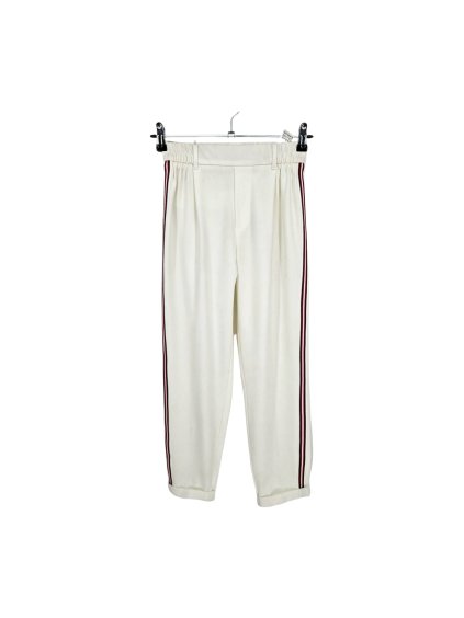 pružné krémové kalhoty BERSHKA