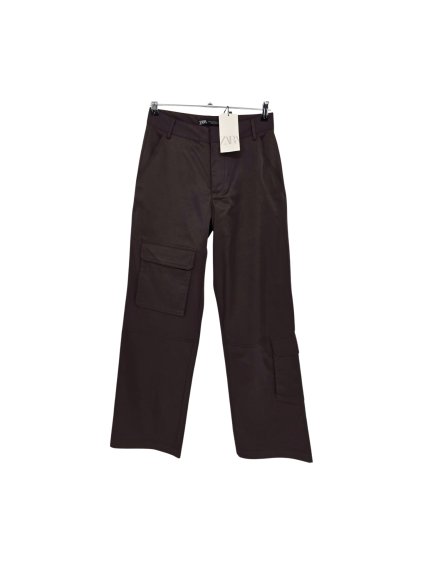 hnědé kalhoty s kapsami  ZARA