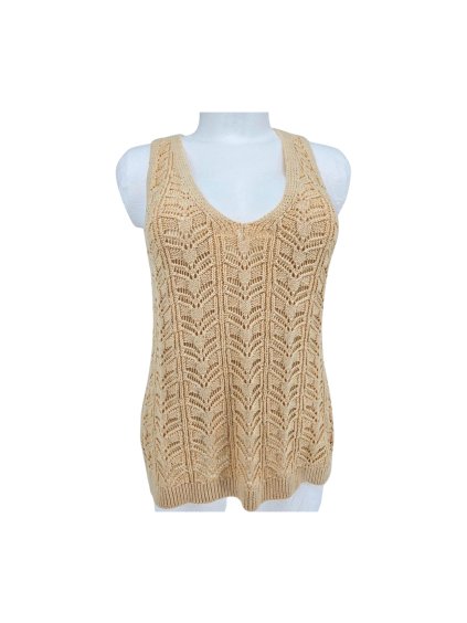 pletená béžová vesta  / top NUTMEG