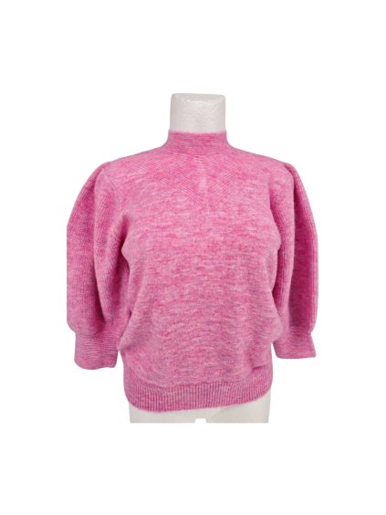 růžový retro svetr