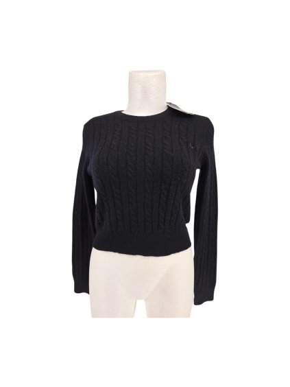 černý vlněný crop svetr JACK WILLS