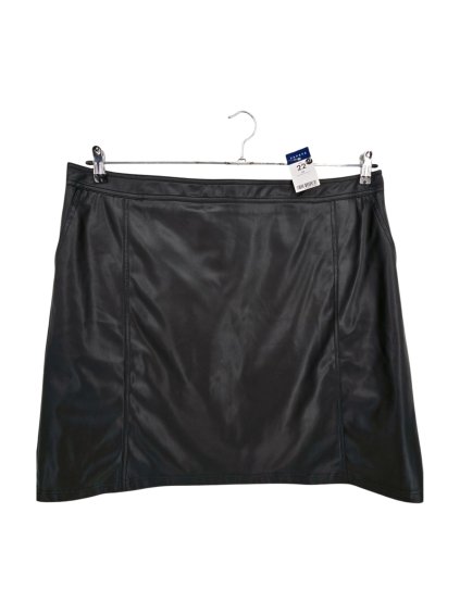 koženková černá sukně PAPAYA