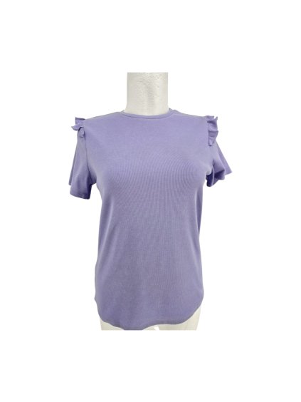 fialové tričko s volánky GEORGE