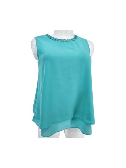 tyrkysový společenský top M&CO