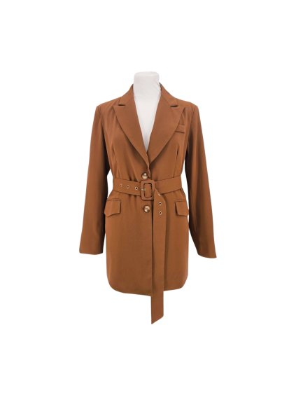 hnědé sako s páskem CIDER vel. S  - 38/40