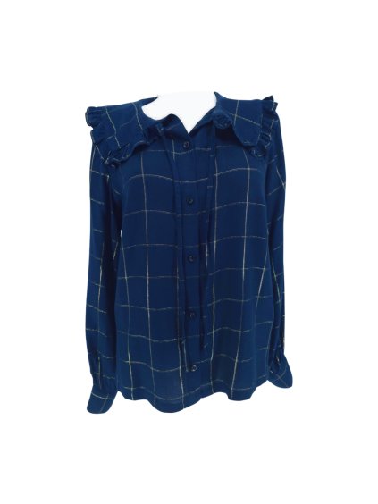 modrá halenka se zlatou nitkou NEXT