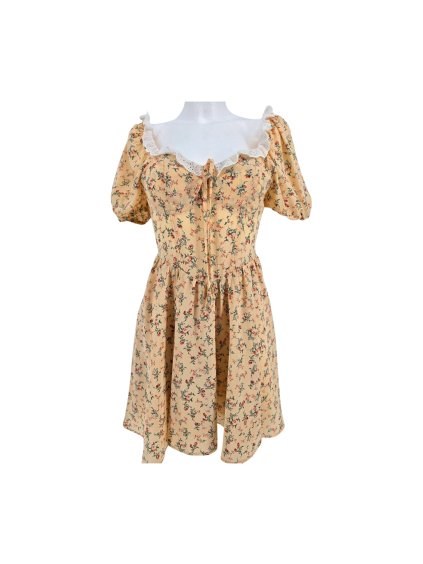 romantické šaty s krajkou SHEIN