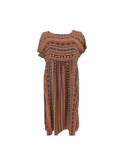 lehčí šaty v hnědých tónech EMERY ROSE