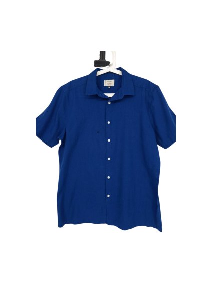 modrá lněná košile GEORGE