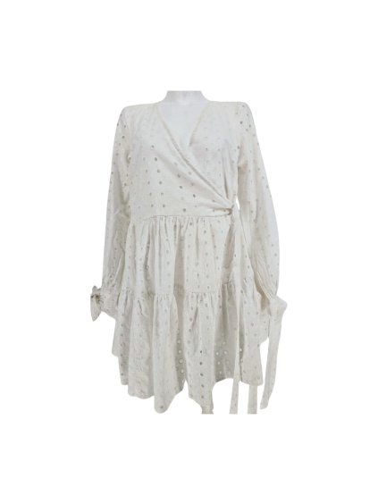 bílé madeirové šaty  ASOS