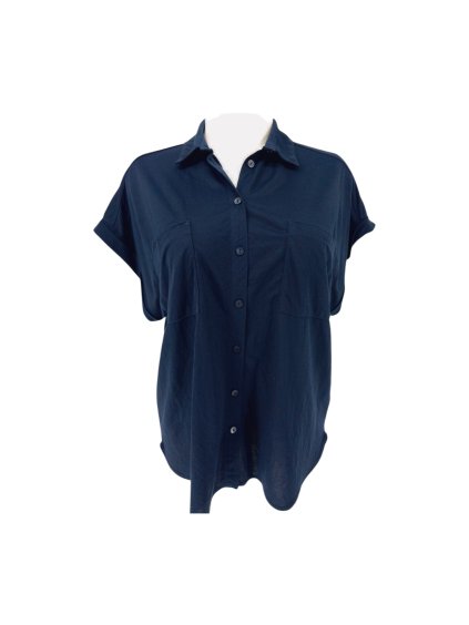 modrá pružná košile MARKS & SPENCER