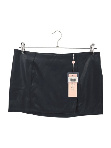 modrá koženková mini sukně  OH POLLY