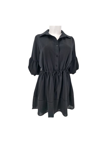 černé šaty s límečkem  IN THE STYLE