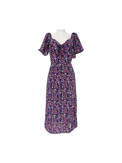 modro fialové šaty AX  PARIS