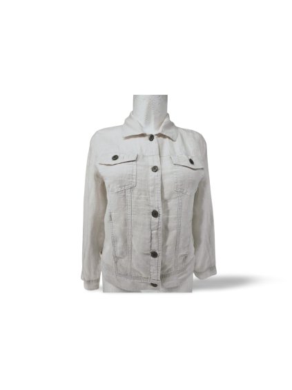 bílá lněná bunda  JONES & CO