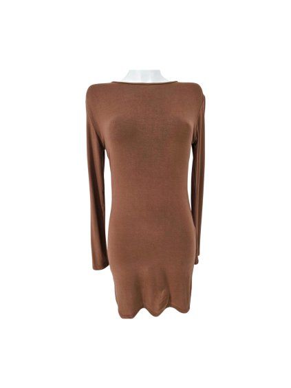 obepnuté hnědé šaty DAZY