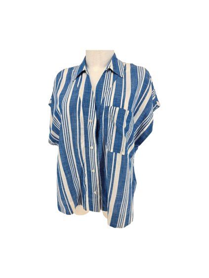 pruhovaná modro bílá košile  NEXT
