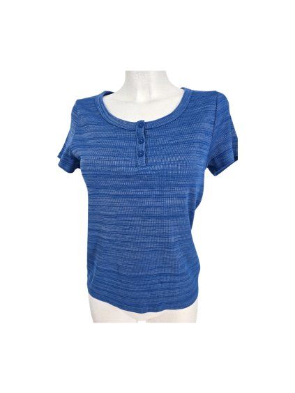 modré žebrované tričko MARKS & SPENCER