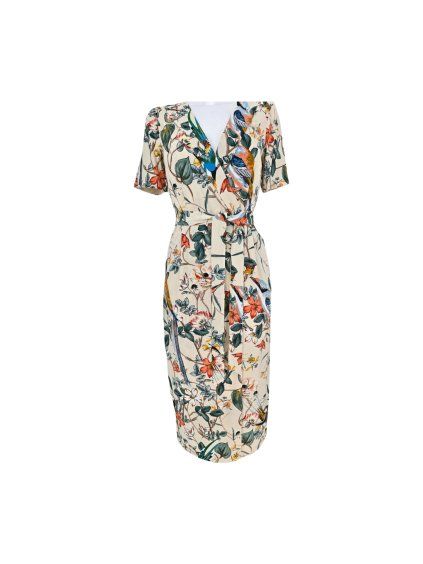 viskozové barevné šaty  WAREHOUSE