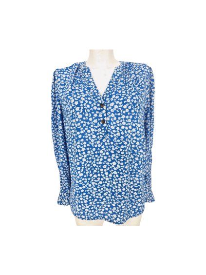 modrobílá volnější halenka  MARKS & SPENCER