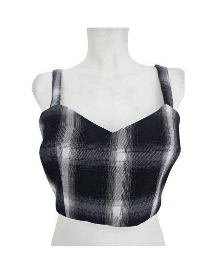 kostkovaný crop top  PRIMARK