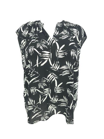 černobílý top bez rukávů  TU