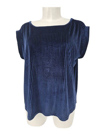 modrý sametový top PRETTY SECRETS