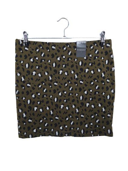 khaki sukně se vzorem PRIMARK