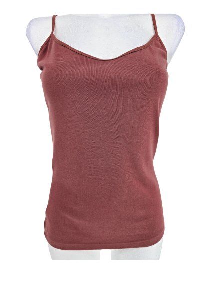 vínovo-hnědé tílko NEW LOOK