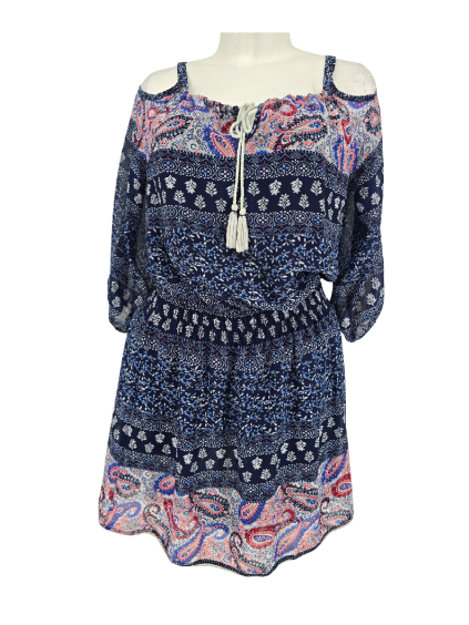 modré lehké boho šaty  ATMOSPHERE