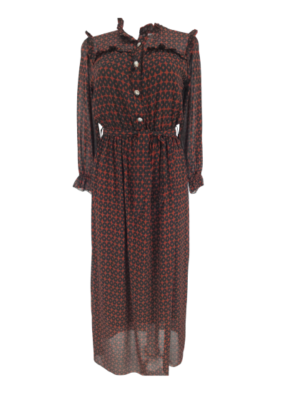 dlouhé černo červené šaty OWTWO