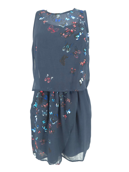 modré šaty  BERSHKA