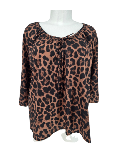 top s leopardím vzorem SHEIN