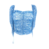 modrý crop top  NEW LOOK